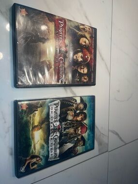 Pirates of the Caribbean DVD Pair - Black/Blue Cases COMBO